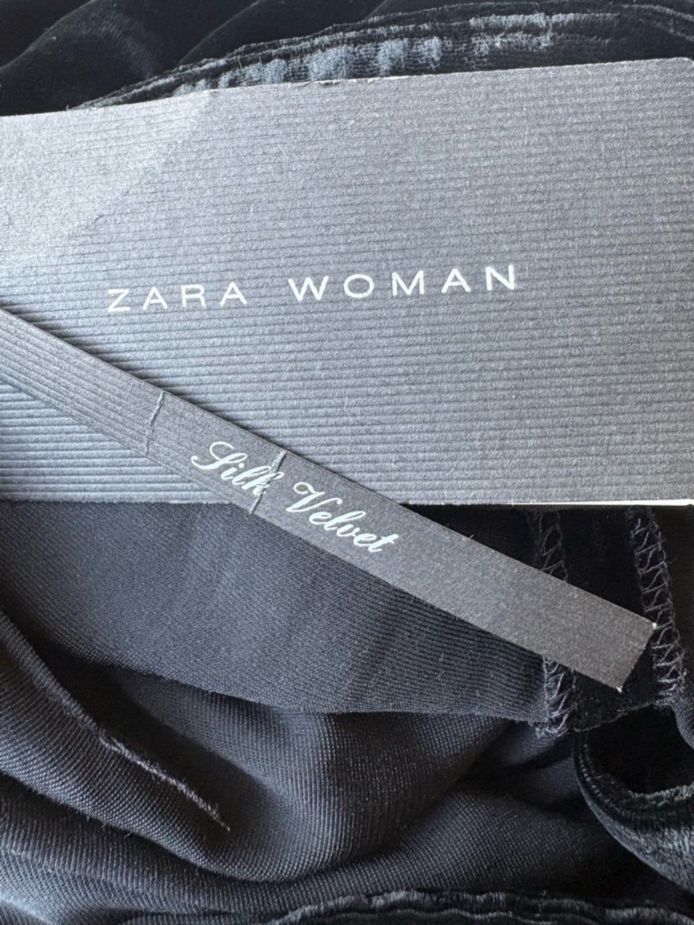 Zara Women Mulberry Silk Blend Wide Leg High Rise Velvet Pants NWT XS - Picture 6 of 6